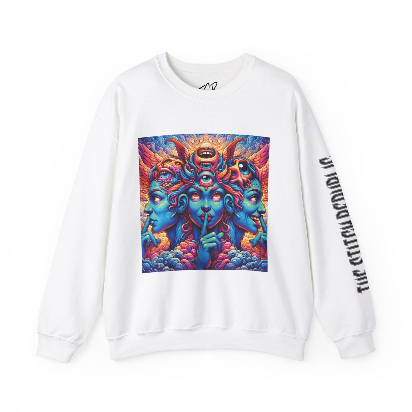 Crewneck Sweatshirt Three Headed Lady Design