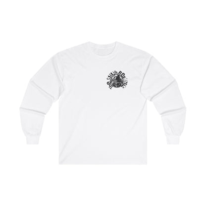 Long Sleeve Tee - Black And White Astronaut Design