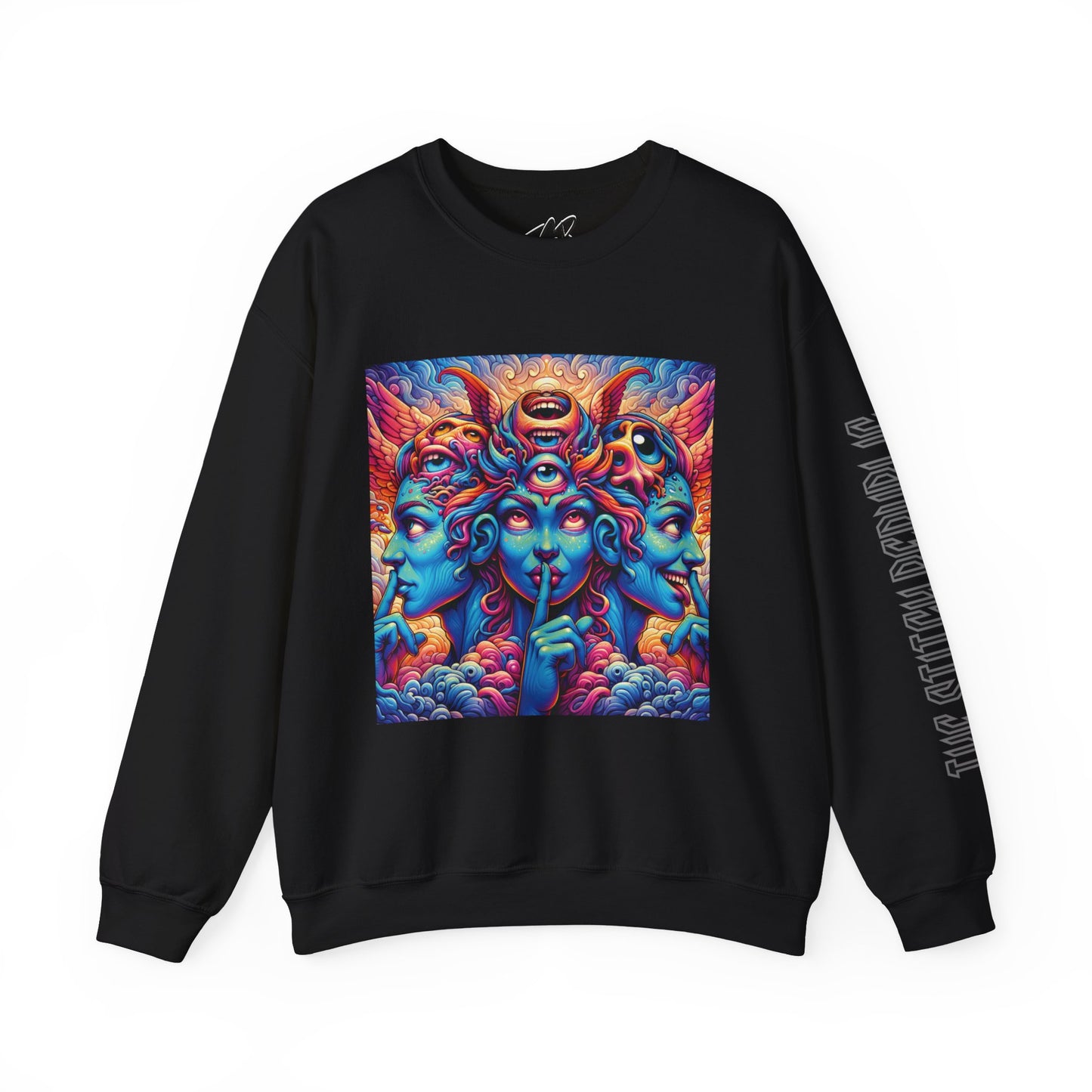 Crewneck Sweatshirt Three Headed Lady Design